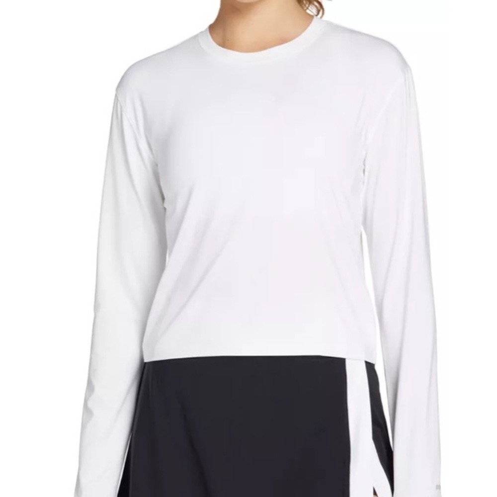 Prince White Activewear Wicking Tennis UV Long Sleeve Top